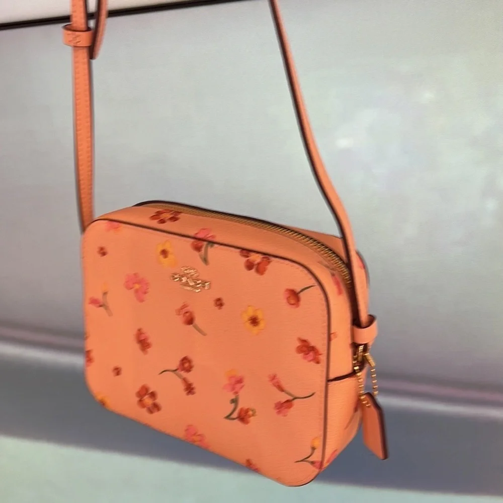 Coach c8699 Mini Camera Bag With Mystical Floral Print Faded Blush Multi - Picture 8 of 16